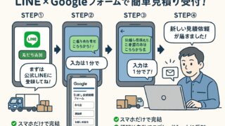 【LINEと連携】Googleフォームで引越しの見積予約を簡単に受け取る方法