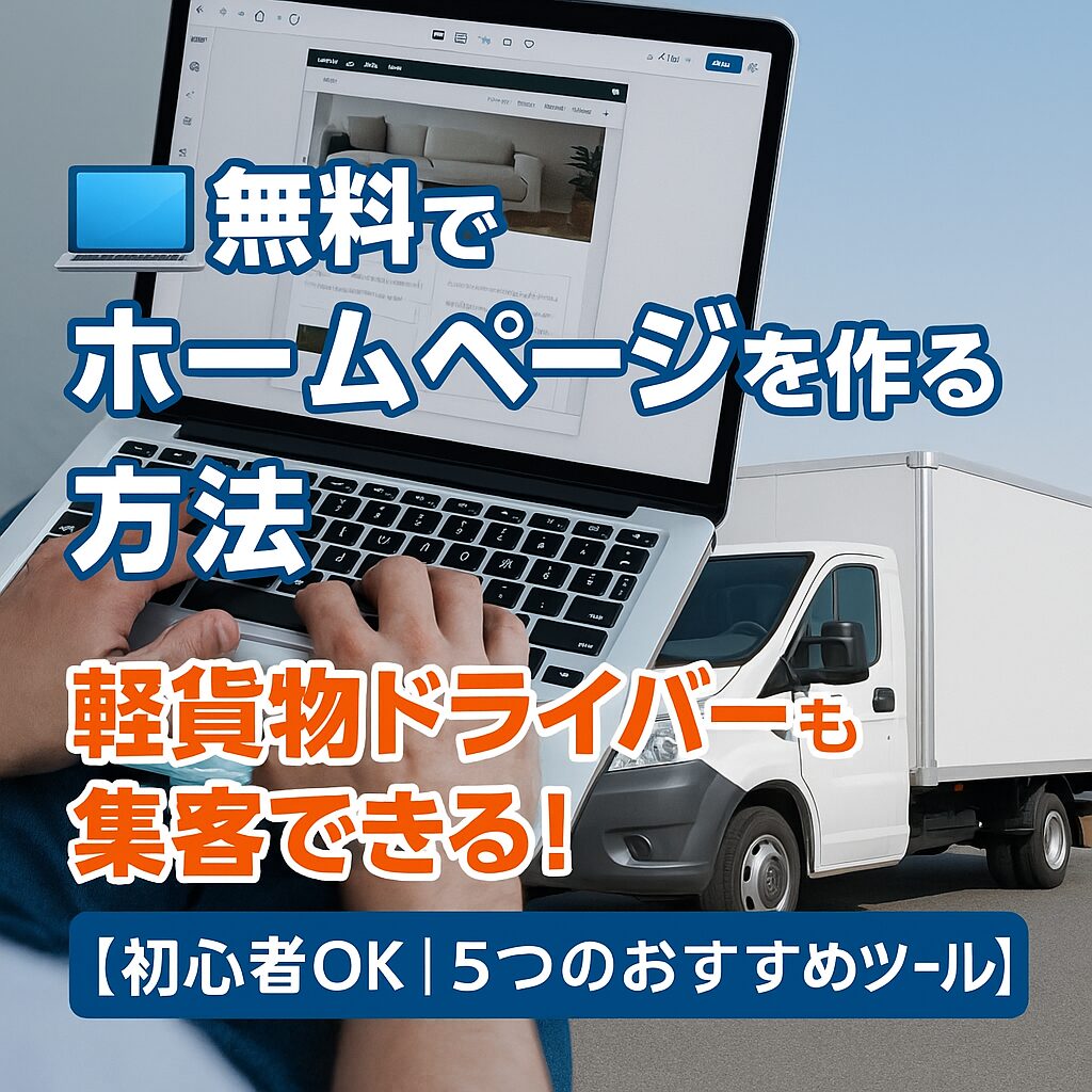 💻無料/低コストでホームページを作る方法とおすすめツール5選【初心者OK】