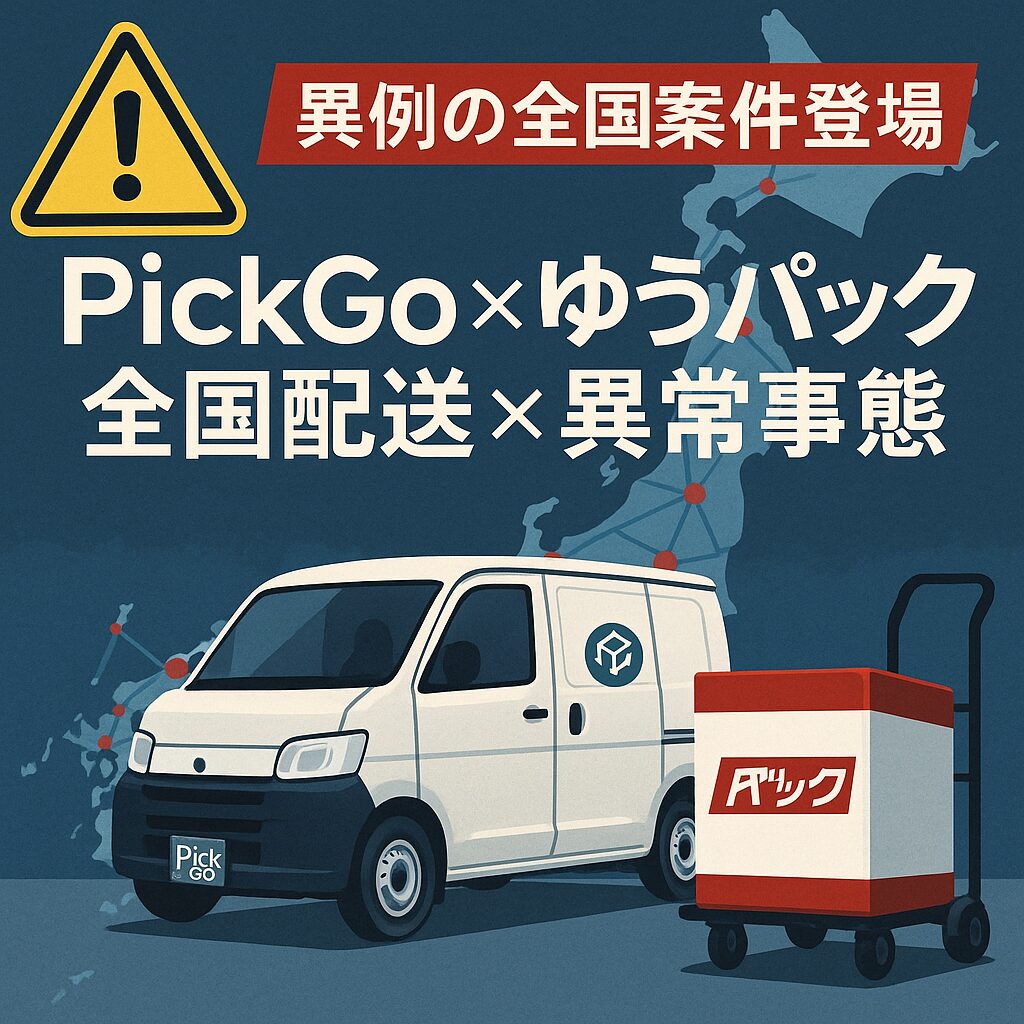 📨【PickGoに異変】全国ゆうパック定期便、委託ドライバー大量募集。その裏に見える業界の”限界点”