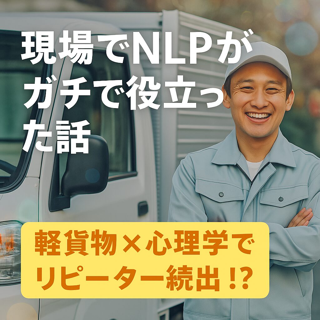 現場でNLPがガチで役立った話🚛🧠｜軽貨物×心理学でリピーター続出！？