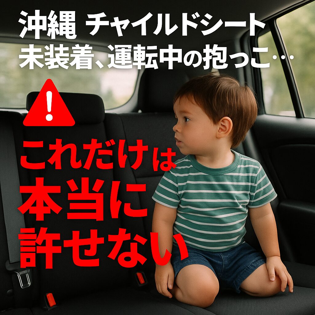 【沖縄】チャイルドシート未装着、運転中の抱っこ…「これだけは本当に許せない」🚨