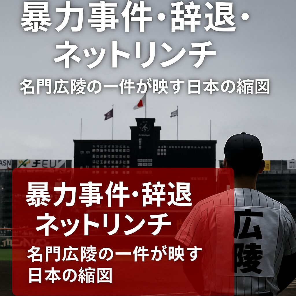 暴力事件・辞退・ネットリンチ ― 名門広陵の一件が映す日本の縮図