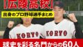 【広陵高校】出身のプロ野球選手まとめ!60名のスターと歴史 【広陵高校】出身のプロ野球選手まとめ!60名のスターと歴史
