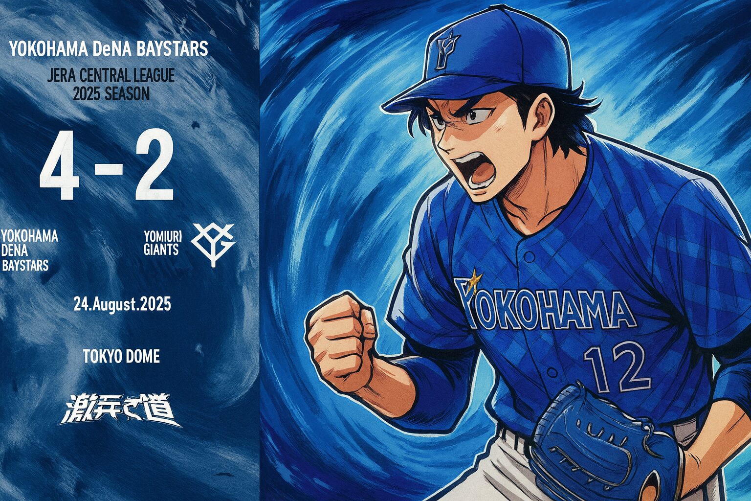 2025/8/24　○4-2巨人　宮﨑3打点＆筒香一発！竹田2勝目で巨人に3連敗阻止！