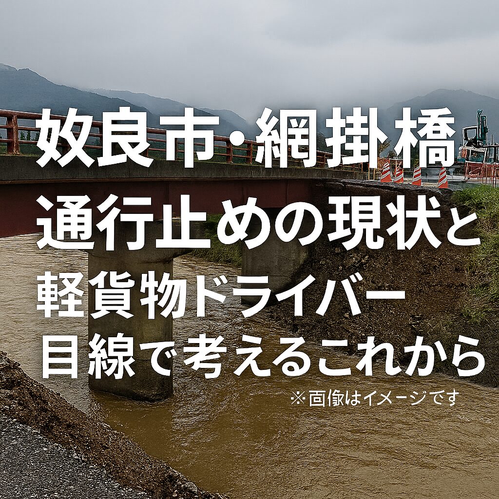 🌉 姶良市・網掛橋 通行止めの現実と軽貨物ドライバー目線で考えるこれから