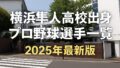 横浜隼人高校出身のプロ野球選手一覧表【2025年最新版】