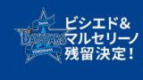 【DeNA】ビシエド残留＆マルセリーノ続投！“静かに効く”来季戦力の価値をベイファン目線で語りたい