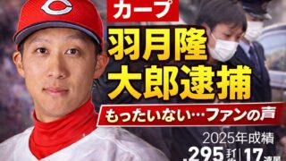 カープ羽月隆太郎逮捕のニュースに思うこと｜野球ファン目線で冷静に整理する