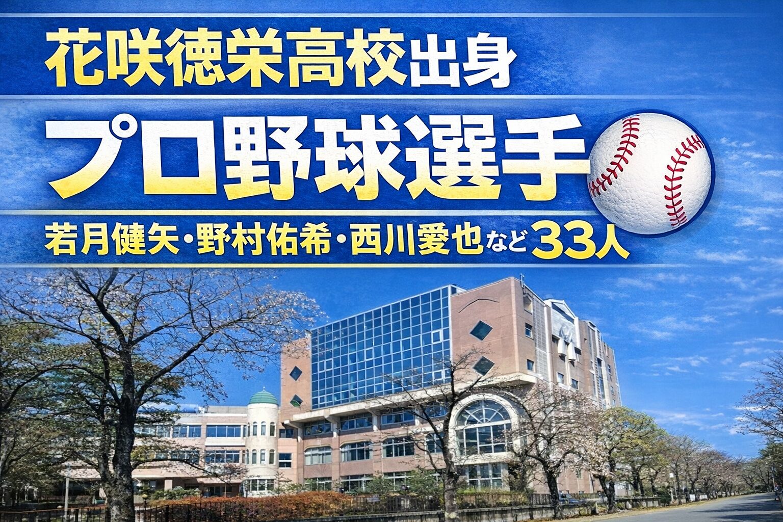 花咲徳栄高校出身のプロ野球選手一覧【2026年完全版】NPB選手33人を紹介